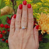 Ellibelle Jewellery Vintage 1990s Diamond Gold Flower Cluster Ring