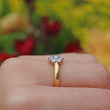 Ellibelle Jewellery Vintage 1990s Diamond Gold Flower Cluster Ring