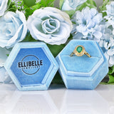 Ellibelle Jewellery Vintage 1990s Emerald & Diamond Bezel Cluster Ring