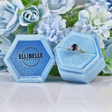Ellibelle Jewellery Vintage 1990s Sapphire & Diamond 18ct Gold Trilogy Ring