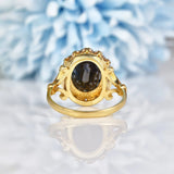 Ellibelle Jewellery VINTAGE 1990S SAPPHIRE & DIAMOND CLUSTER RING
