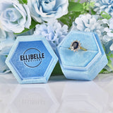 Ellibelle Jewellery Vintage 1992 Sapphire & Diamond 18ct Gold Cluster Ring