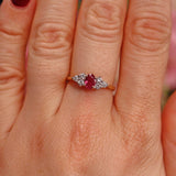 Ellibelle Jewellery Vintage 1993 Ruby & Diamond 18ct Gold Ring