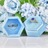 Ellibelle Jewellery Vintage 1994 Sapphire & Diamond 18ct Gold Cluster Ring