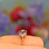 Ellibelle Jewellery Vintage 1995 Blue Sapphire & Diamond 18ct Gold Ring