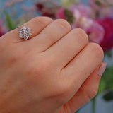 Ellibelle Jewellery Vintage 1998 1 Carat Diamond Daisy Cluster Ring