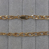 Ellibelle Jewellery VINTAGE 9CT GOLD FANCY CURB LINK NECK CHAIN (24")