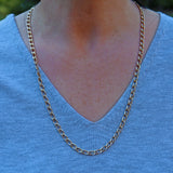 Ellibelle Jewellery VINTAGE 9CT GOLD FANCY CURB LINK NECK CHAIN (24")