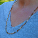 Ellibelle Jewellery VINTAGE 9CT GOLD FANCY CURB LINK NECK CHAIN (24")