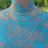 Ellibelle Jewellery VINTAGE 9CT GOLD FANCY CURB LINK NECK CHAIN (24")