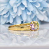Ellibelle Jewellery Vintage 9ct Gold Multi Gem Cluster Ring