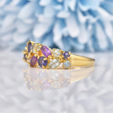 Ellibelle Jewellery Vintage 9ct Gold Multi Gem Set Ring