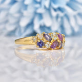 Ellibelle Jewellery Vintage 9ct Gold Multi Gem Set Ring