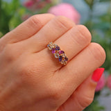Ellibelle Jewellery Vintage 9ct Gold Multi Gem Set Ring