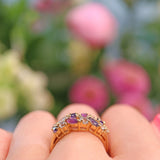 Ellibelle Jewellery Vintage 9ct Gold Multi Gem Set Ring
