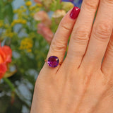 Ellibelle Jewellery Vintage Amethyst 18ct Yellow Gold Solitaire Ring