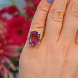 Ellibelle Jewellery Vintage Amethyst 9ct Gold Cocktail Ring
