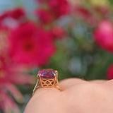 Ellibelle Jewellery Vintage Amethyst 9ct Gold Cocktail Ring