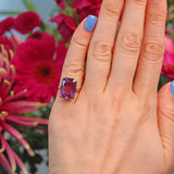 Ellibelle Jewellery Vintage Amethyst 9ct Gold Cocktail Ring