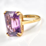Ellibelle Jewellery Vintage Amethyst 9ct Gold Cocktail Ring
