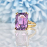 Ellibelle Jewellery Vintage Amethyst 9ct Gold Cocktail Ring