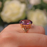 Ellibelle Jewellery VINTAGE AMETHYST 9CT GOLD DRESS RING
