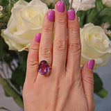 Ellibelle Jewellery VINTAGE AMETHYST 9CT GOLD DRESS RING