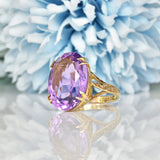 Ellibelle Jewellery VINTAGE AMETHYST 9CT GOLD DRESS RING