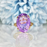 Ellibelle Jewellery VINTAGE AMETHYST 9CT GOLD DRESS RING