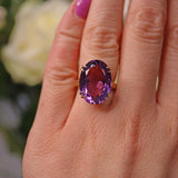 Ellibelle Jewellery VINTAGE AMETHYST 9CT GOLD DRESS RING