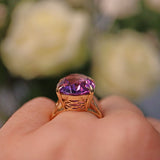 Ellibelle Jewellery VINTAGE AMETHYST 9CT GOLD DRESS RING
