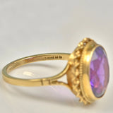 Ellibelle Jewellery VINTAGE AMETHYST 9CT GOLD SOLITAIRE RING