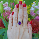 Ellibelle Jewellery VINTAGE AMETHYST 9CT GOLD SOLITAIRE RING