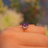 Ellibelle Jewellery VINTAGE AMETHYST AND DIAMOND RING