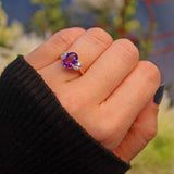 Ellibelle Jewellery VINTAGE AMETHYST AND DIAMOND RING
