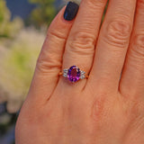 Ellibelle Jewellery VINTAGE AMETHYST AND DIAMOND RING