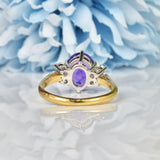 Ellibelle Jewellery VINTAGE AMETHYST AND DIAMOND RING