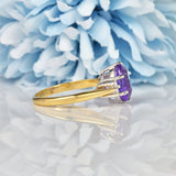 Ellibelle Jewellery VINTAGE AMETHYST AND DIAMOND RING