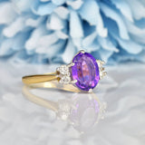 Ellibelle Jewellery VINTAGE AMETHYST AND DIAMOND RING