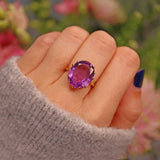 Ellibelle Jewellery Vintage Amethyst Cocktail Ring (10.00ct)