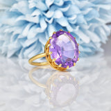 Ellibelle Jewellery Vintage Amethyst Cocktail Ring (10.00ct)