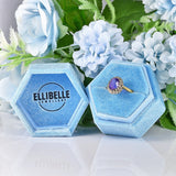 Ellibelle Jewellery Vintage Amethyst & Diamond 18ct Gold Cluster Ring