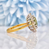Ellibelle Jewellery Vintage Andalusite & Diamond 18ct Gold Cluster Ring