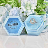 Ellibelle Jewellery Vintage Aquamarine & Diamond 18ct White Gold Cluster Ring