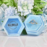 Ellibelle Jewellery Vintage Aquamarine Diamond Cluster Ring by Cropp & Farr