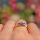 Ellibelle Jewellery Vintage Australian Black Opal 18ct Gold Ring
