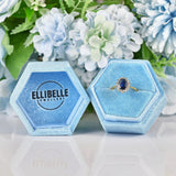 Ellibelle Jewellery Vintage Blue Sapphire & Diamond 18ct Gold Cluster Ring