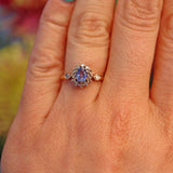 Ellibelle Jewellery Vintage Blue Sapphire & Diamond Cluster Ring