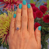 Ellibelle Jewellery Vintage Blue Sapphire & Diamond Cluster Ring