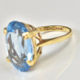 Ellibelle Jewellery VINTAGE BLUE TOPAZ 9CT GOLD COCKTAIL RING